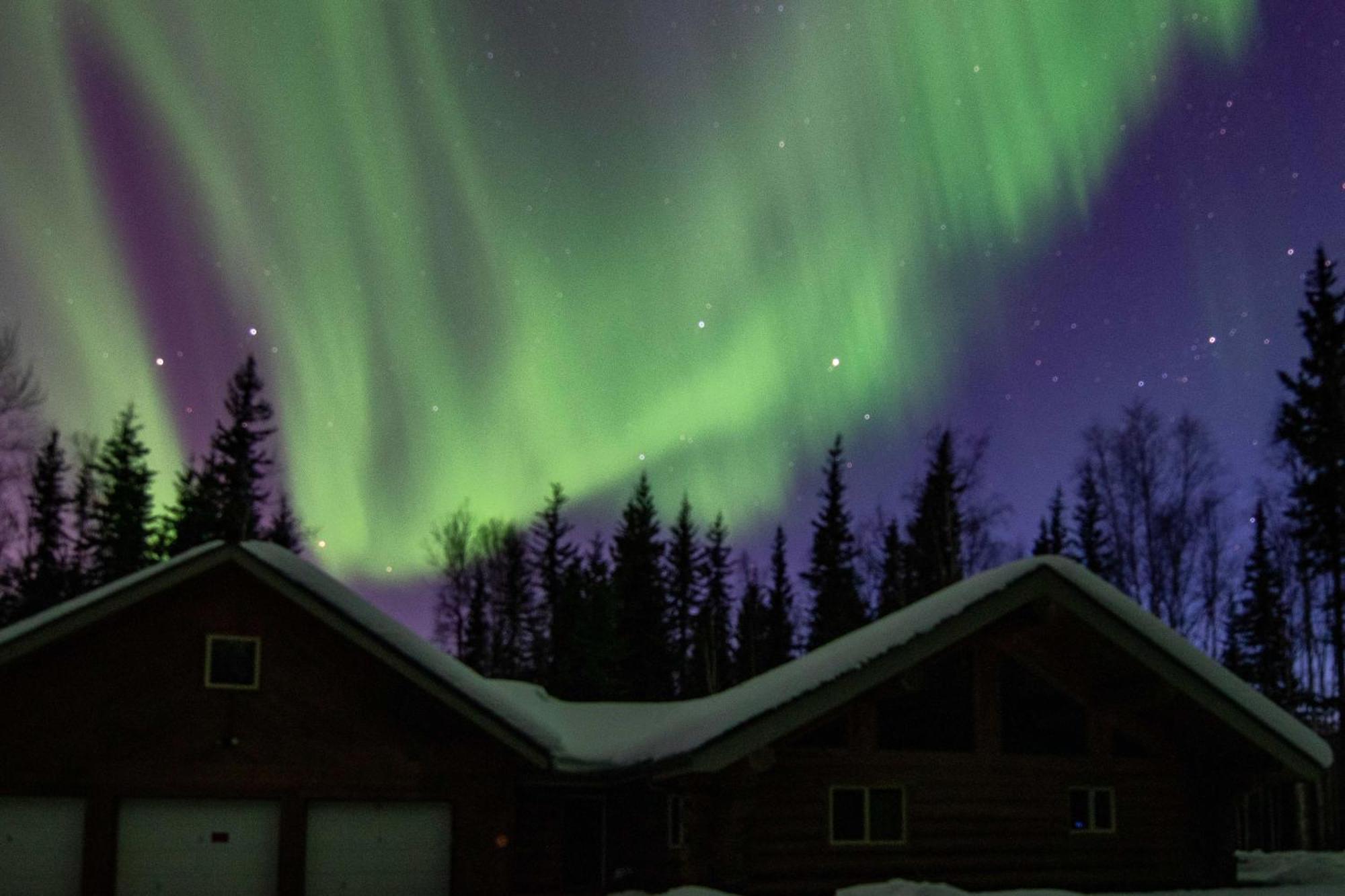 Riverside Log Cabin On-Site Aurora Viewing! North Pole Exterior foto